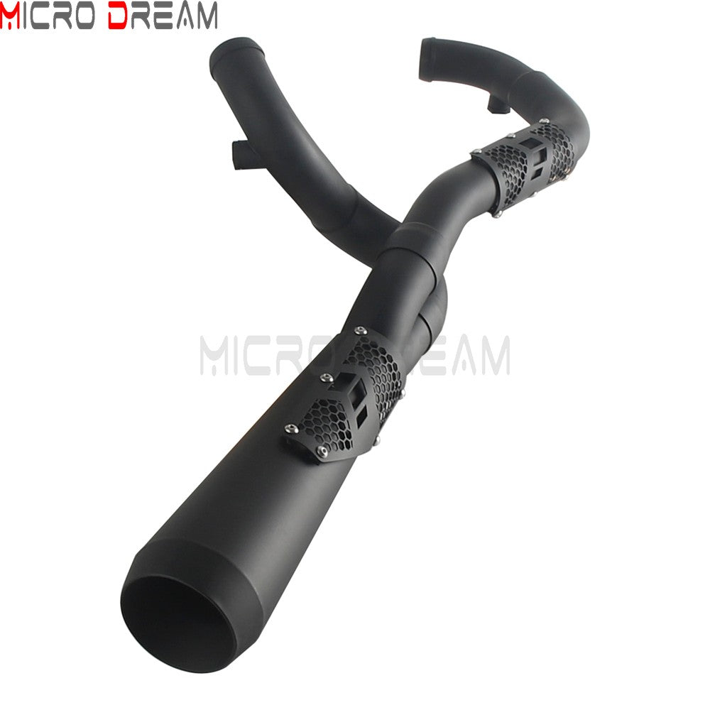 Slip-on Muffler Full Exhaust System 2-in-1 Muffler Pipe For Harley Dyna Low Rider S FXDLS Super Wide Glide FXD FXDWG   FXDF FXDB