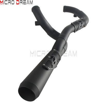 Slip-on Muffler Full Exhaust System 2-in-1 Muffler Pipe For Harley Dyna Low Rider S FXDLS Super Wide Glide FXD FXDWG   FXDF FXDB