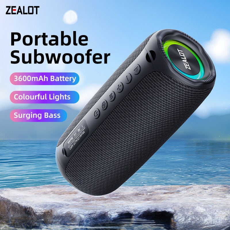 ZEALOT-MP2 Bluetooth Speaker,Ultra Portable, Up to 15H Playtime,IP65 Waterproof and Dustproof,Powerful Sound for outdoor