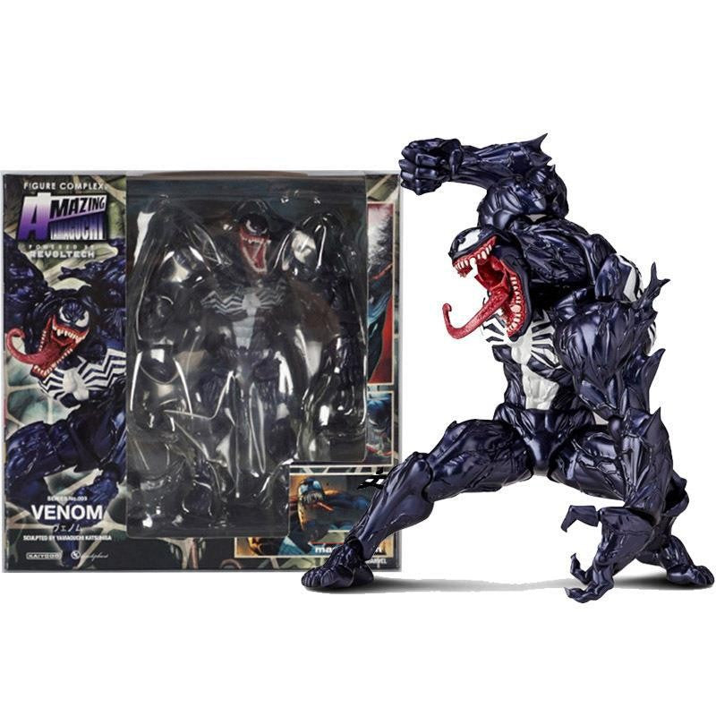 Venom AMAZING YAMAGUCHI legends Boneco de Ação Articulado Modelo de Estátua com Rosto Mutável Colecionável para Crianças Presente Brinquedo