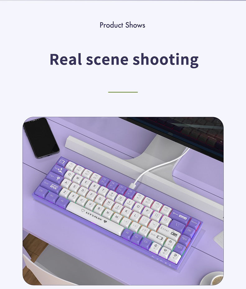 AJAZZ AK680 Teclado Mecânico para Jogos Tecla ABS 68 Teclas Teclado Bluetooth Sem Fio com Fio Troca a Quente Gasket Personalizado para Pc Laptop