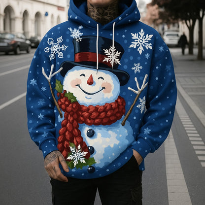 Men's Christmas Santa Claus 3D Print Hoodies,Festive Winter Design Hooded, Long Sleeve Hooded Style,Seasonal Holiday Casual Wear