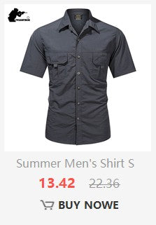 New Men's Casual Shirts Short Sleeve Pure Cotton Shirt Male Solid Oversized Military Cargo Shirts Men Clothing Shirt 5XL A2F168