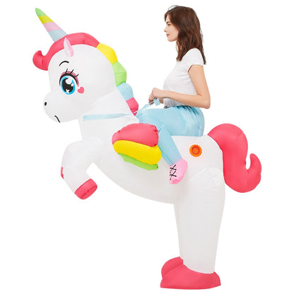 New Riding Animal Inflatable Costume Anime Suits Dress Mascot Purim Halloween Christmas Party Cosplay Costumes for Adult