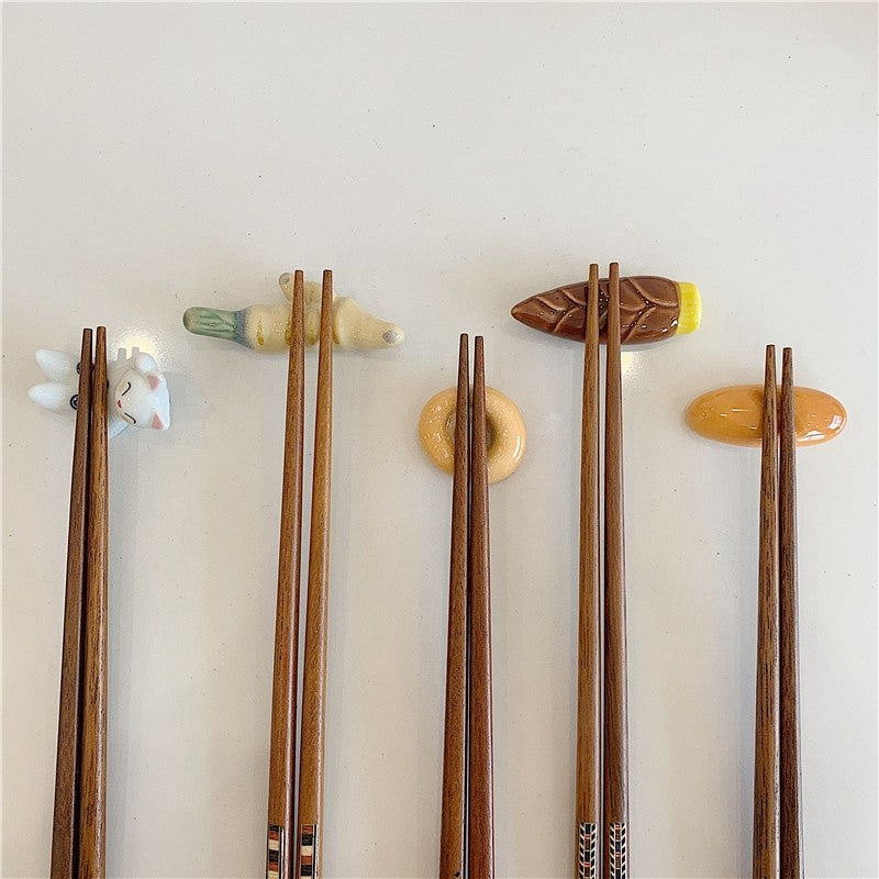 Suporte para Hashi Estilo Japonês Cerâmica Descanso de Hashi Formato de Frutas e Vegetais Garfo Prateleira Utensílios de Cozinha Decoração de Mesa de Jantar