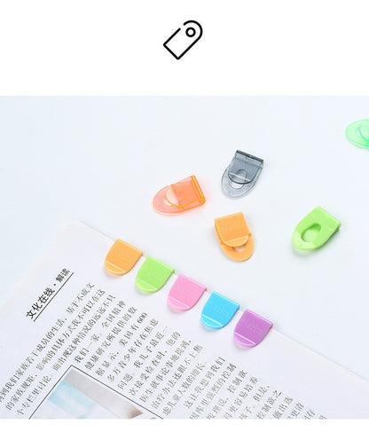 10/20pcs Mini Paper Clips Set Candy Color Transparent Metal Bookmark for File Index Page Holder Clamp Memo Office School F709