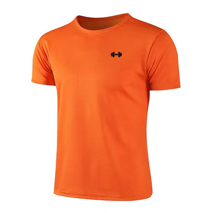 Gym Fitness Muscle Short Sleeve O-Neck Clothing Summer Mesh Breathable Quick Dry Cool T-shirt Mens Bodybuilding Running Shirts