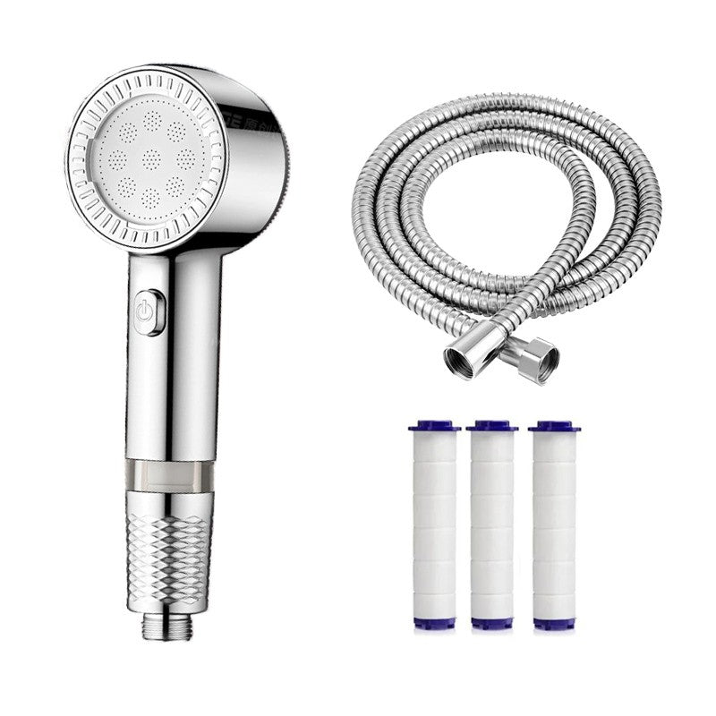 Novo Chuveiro de Mão com Filtro de Chuveiro, Impulsionador de Chuveiro, Grande Saída de Água, Purificador Universal, Conjunto de Chuveiro para Banheiro e Casa