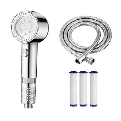 Novo Chuveiro de Mão com Filtro de Chuveiro, Impulsionador de Chuveiro, Grande Saída de Água, Purificador Universal, Conjunto de Chuveiro para Banheiro e Casa