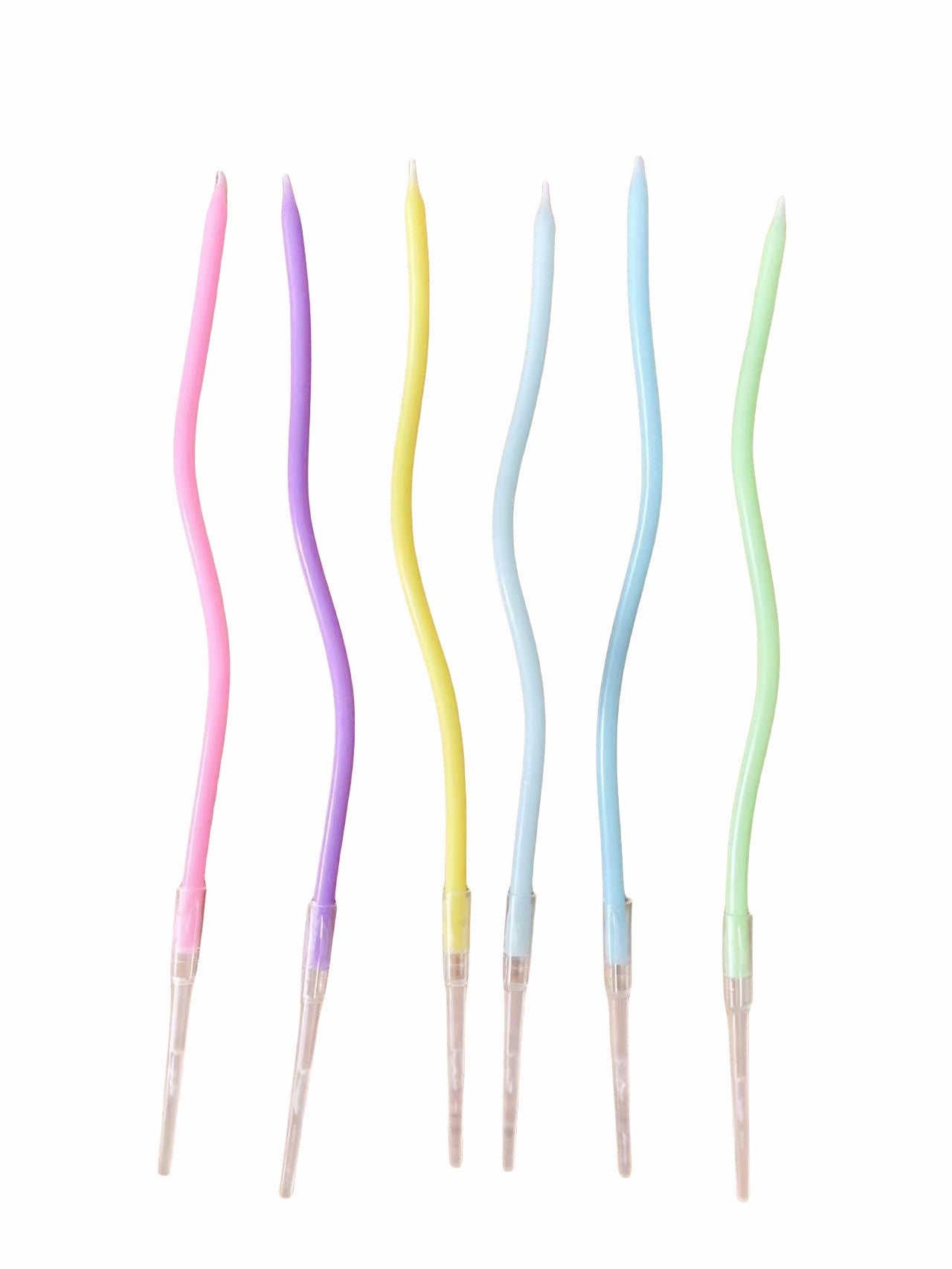 6/12/48pcs Birthday Candles Spiral Cake Candles  Long Thin Cake Candles For Wedding Party And Cake Decoration
