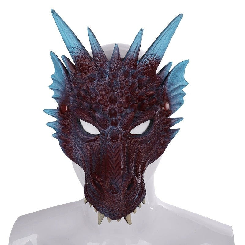 PU Foaming 3D Animal Dragon Mask for Halloween Carnival Party Halloween Dragon Mask Cosplay Dragon Scary Mask Monster Mask