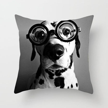 European-Style Black and White Geometry Portrait Pillow Cover Living Room Sofa Waist Support Office Bed Head Pillow Pillow 60x60