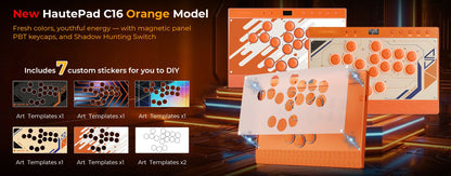 Haute42 Magnetic C16-S Joystick Hitbox Leverless Controller Stickless Arcade Stick Keyboard For PC/PS4/PS5/Switch Fight Sticks