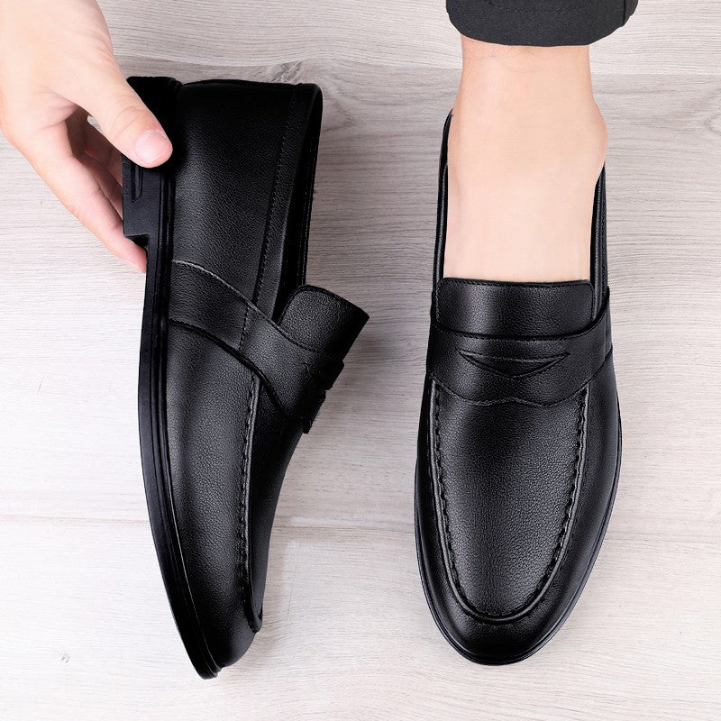 British Style Autumn Casual Leather Doudou Shoes Men's Outdoor Step on Business Shoes Fashion Handmad Designer  Single Flats