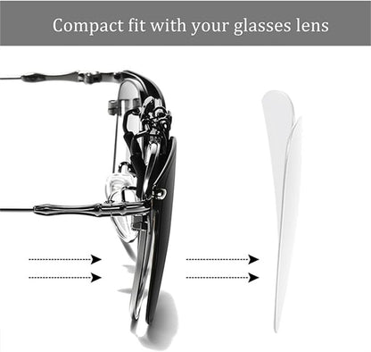 VIVIBEE Flip Up Clip on Sunglasses Polarized Men Driving Women Fishing UV400 Night Vision Sun Glasses Clips Universal Goggles