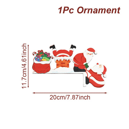 Christmas Gingerbread Man Wooden Door Frame Decoration Merry Christmas Decor for Home 2025 Navidad Xmas Ornament New Year 2026