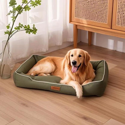 Cama de Cachorro Quadrada Quatro Estações para Colchão de Cachorro Grande, Cama para Gato Resistente à Mordida, Cama de Cachorro Macia e Espessada, Sofá Impermeável Casa para Pets