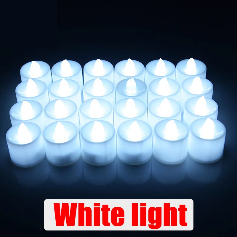 1/48PCS  LED Candle Battery-Power Tealight Flameless Fake Candle Light Christmas Wedding Birthday Wedding Romantic Decor Lamp