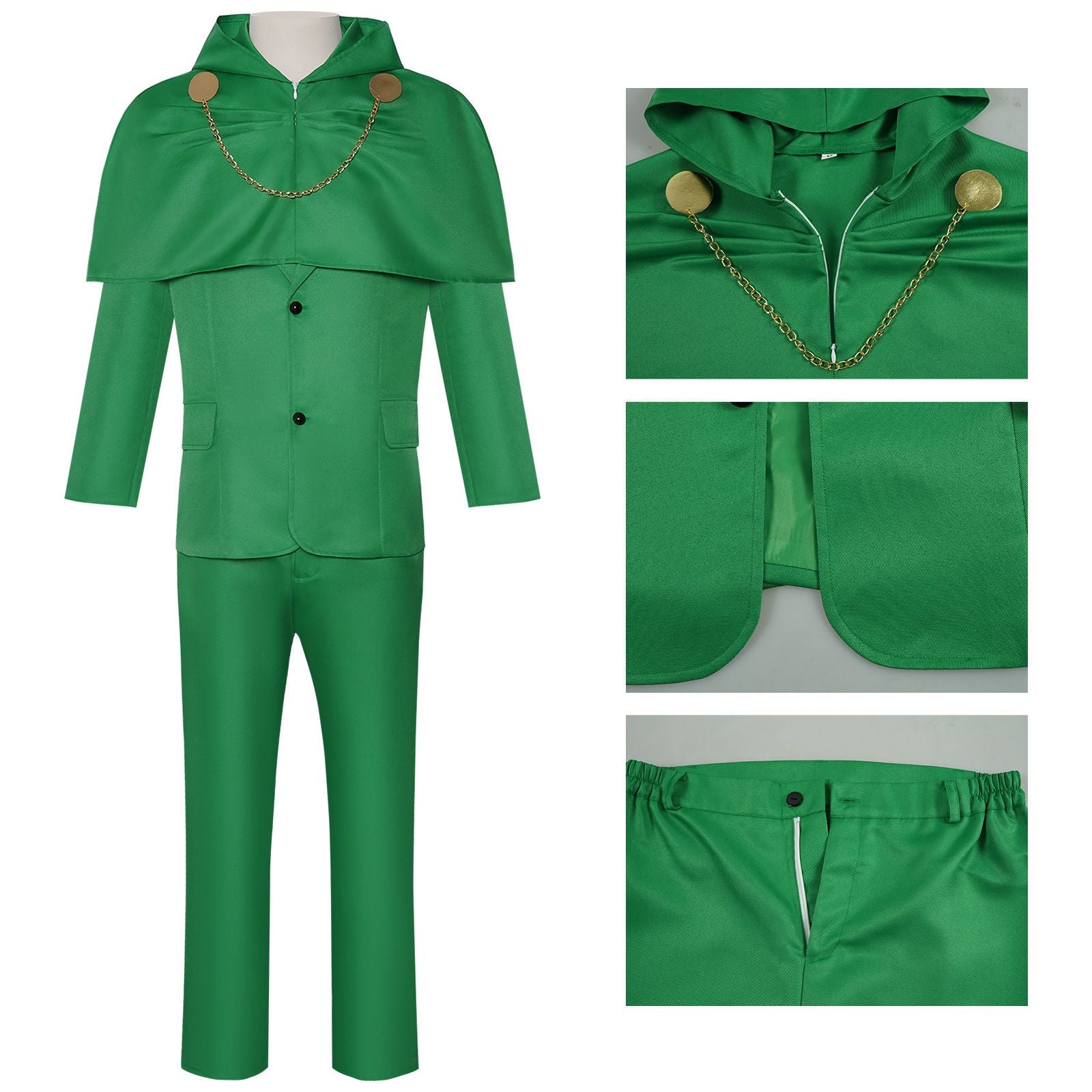 Movie Doctor Doom Cosplay Costume Evil Scientist Clothing Subdue Adult Green Coat Pants Suit Halloween Party Outfit