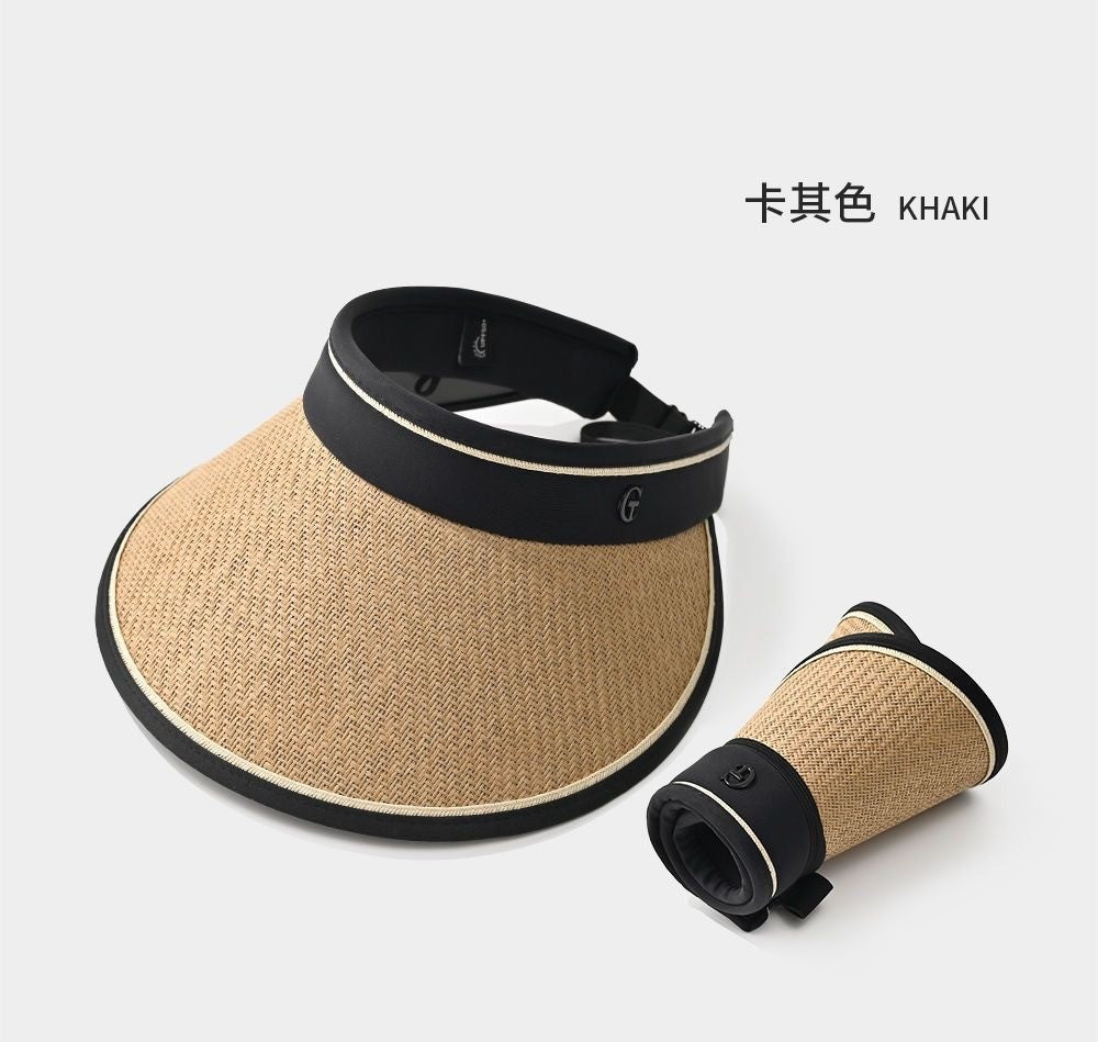upf50+ Sunblock Sunshade New outdoor sun hat UV protection foreign air straw empty top hat