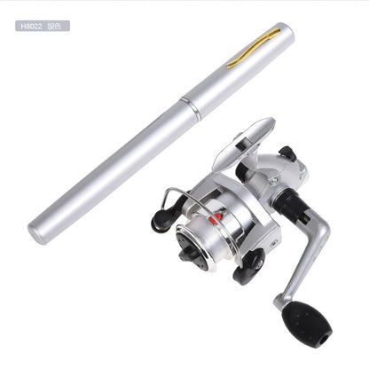 1 Conjunto de Vara de Pesca de Carretilha Telescópica Mini Portátil de Bolso, Haste de Carbono com Carretilha de Liga de Alumínio, Ultraleve para Alimentador de Peixe
