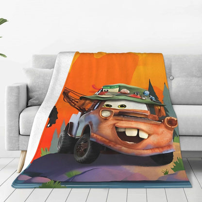 Cobertor Carros Relâmpago McQueen "A Vida É Uma Estrada" Cobertor Aveludado Respirável Super Quente para Cama Sofá Manta Fina de Pelúcia