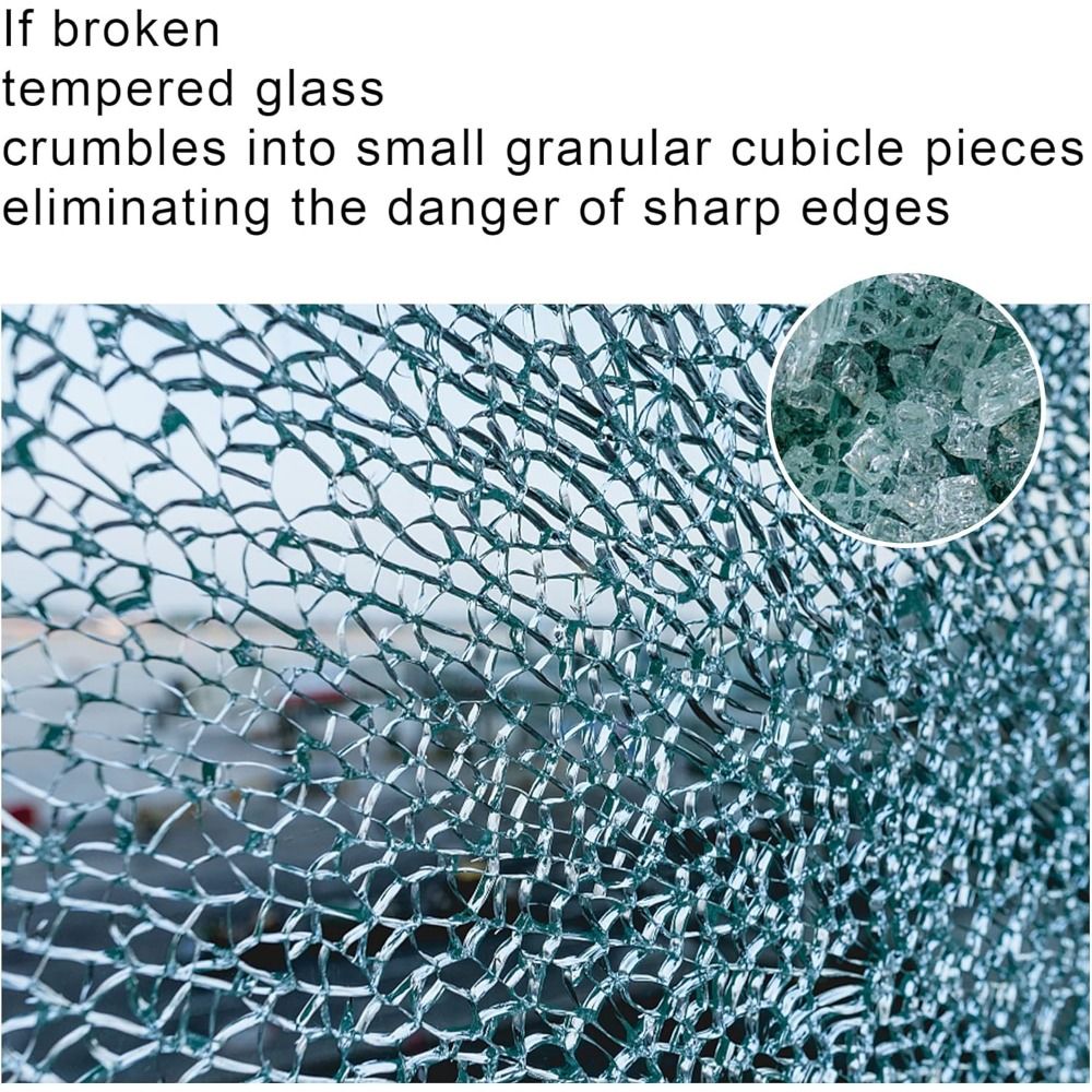 28 Inch Tempered Glass Table Top, 0.26 Inch Thick, Clear Pencil Polished Edge, Suitable for Patio, Dining, Coffee, and Side Tabl