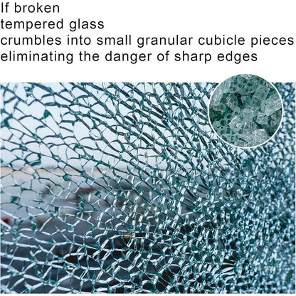 28 Inch Tempered Glass Table Top, 0.26 Inch Thick, Clear Pencil Polished Edge, Suitable for Patio, Dining, Coffee, and Side Tabl