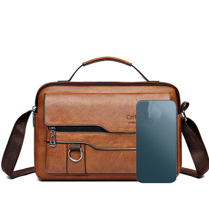 Men's and women's cross-body and shoulder bag for business, simple and casual, with minimalist design. Made of PU material.