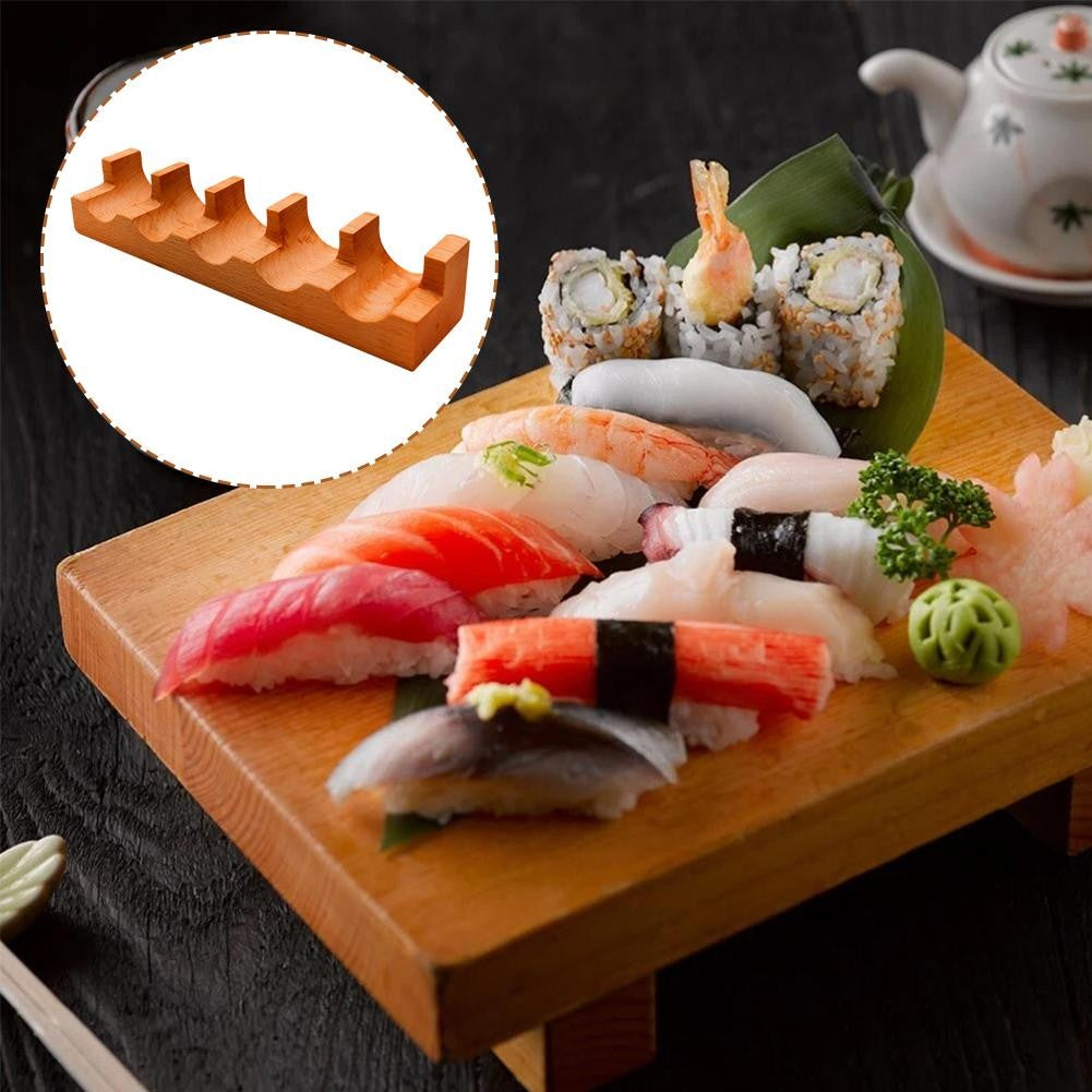 Suporte de Sushi Japonês de Madeira em U Rack de Taco Suporte de Prato de Comida Suporte de Bandeja de Servir Sushi Barco de Sushi