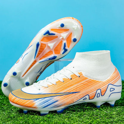 New Men High-top Football Boots Grass Cleats Non-Slip Soccer Shoes Futsal Sneakers High-quality Match Indoor Hot-selling Outdoor