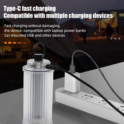 NEW Transparent 38 Explore USB Rechargeable Flashlight Mini LED Camping Lantern with Magnetic Base 3000mAh Battery Outdoor Light