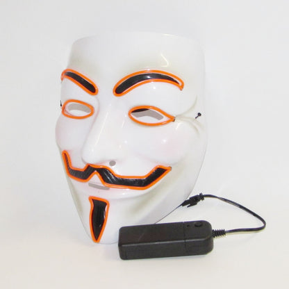 Halloween LED Vendetta Mask Night Club Carnival Party Festival Decoration Cosplay Vendetta Guy Fawkes Mascara Glowing V Mask