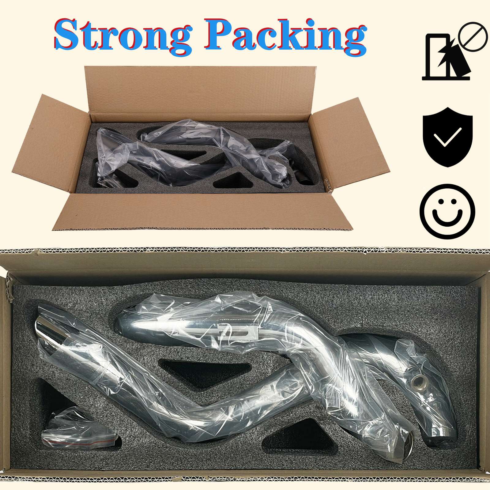 KEMIMOTO Motorcycle Exhaust Pipes 2" Drag Pipes Exhaust For Softail Dyna Sportster Chopper Bobber 1984-2017 Exhaust Systems Part