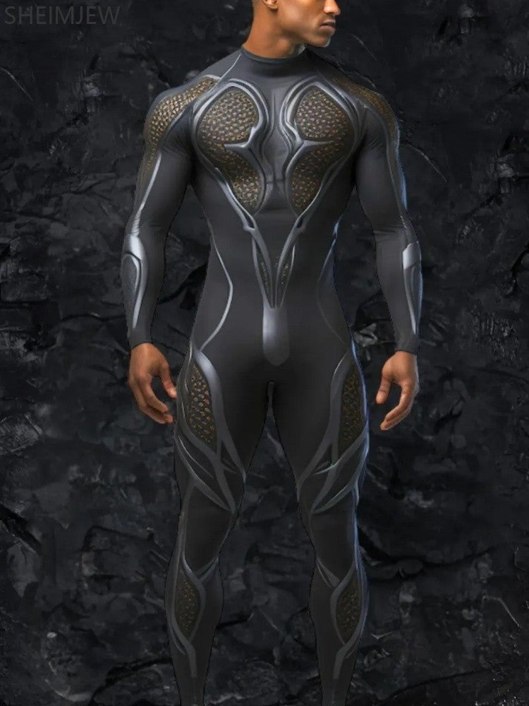 Halloween Smart Artificial Costume Men's Technology Tights Carnival Party Tights Stage Performance Jumpsuit Stretch Bodysuit