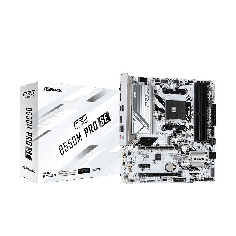 Placa-mãe ASRock Nova B550M Pro SE B550 AMD PRO565 Socket AM4 DDR4 128GB PCI-E 4.0 M.2 SATA III 4733+(OC)MHz USB 3.2