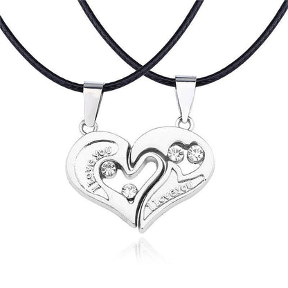 Eu Te Amo Melhores Amigos Colar de Casal Jóias Quebra-Cabeça BFF Chave Fechadura Tai Chi Coração Pingentes Colares para Mulheres Homens Presente Collier