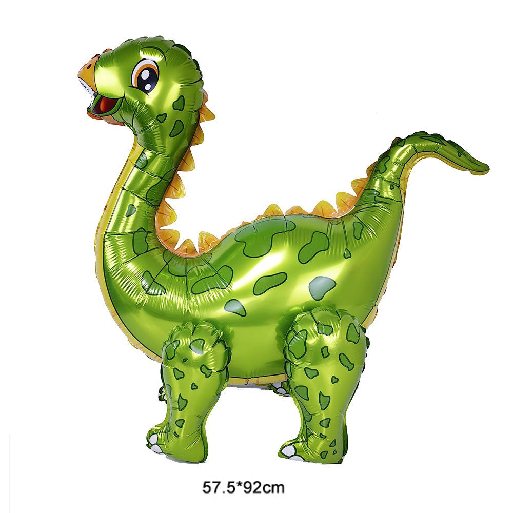 Dinosaur Party Decor 32inch Dinosaur Number Balloons 1-3 Year Olds Kid Birthday Baby Shower Matte Cartoon Foil Balloon Decors