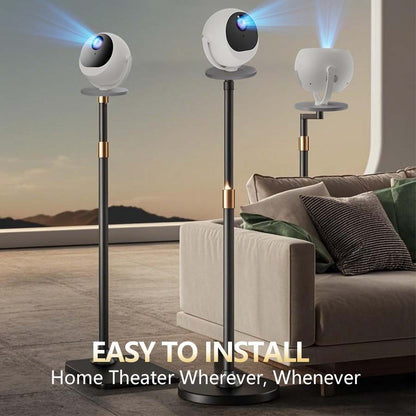 XBJ Spherical Home Theater 4K Projector, Android WiFi 6 BT 5.0 Auto Keystone 360° Rotation Portable Video Projector for Outdoor