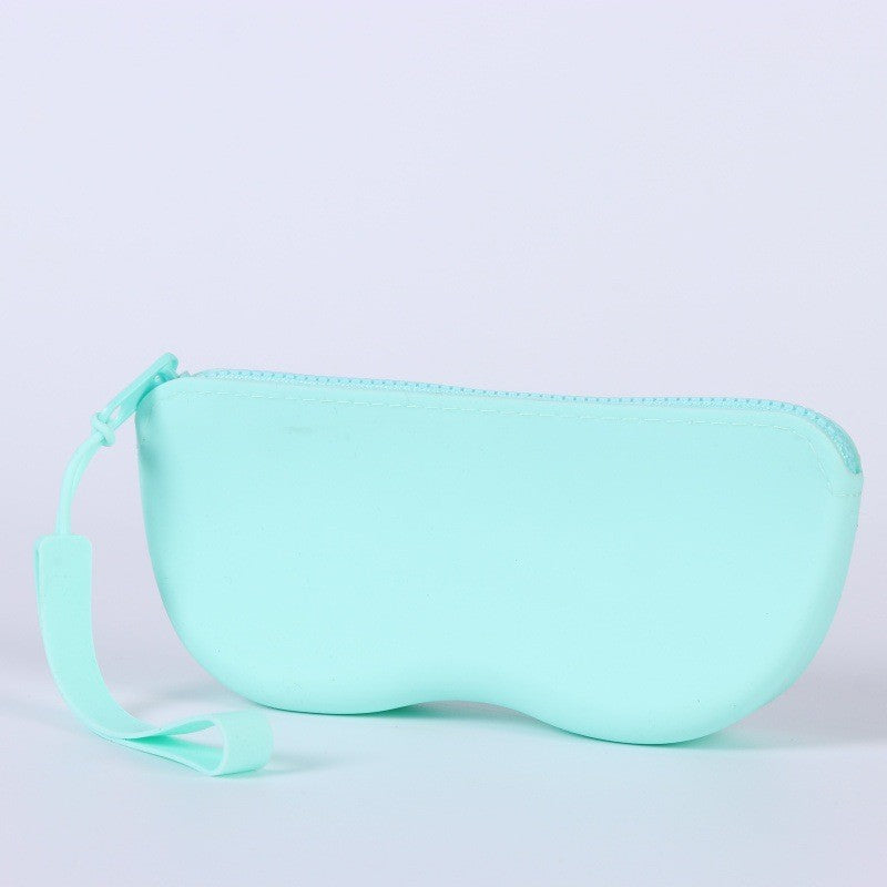 Soft Silicone Zipper Glasses Bag Storage Waterproof Bag Cosmetic Coin Bag for Women Girls Dustproof Glasses Box
