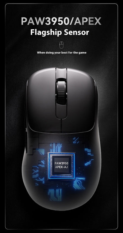AJAZZ AJ179 APEX PAW3950 30000DPI 8Khz Wireless Gaming Mouse Right Handed Ergonomic Mouse with RGB Magnetic Screen Charging Base