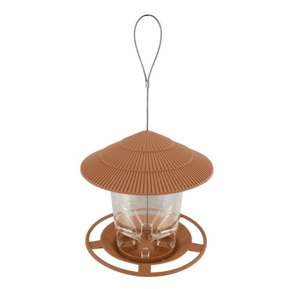 Alimentador Automático de Pássaros com Alimentação por Pé, Ferramenta de Alimentação Externa, Alimentador de Pássaros Suspenso para Castanhas, Dispensador com Múltiplos Buracos, Recipiente para Alimentos