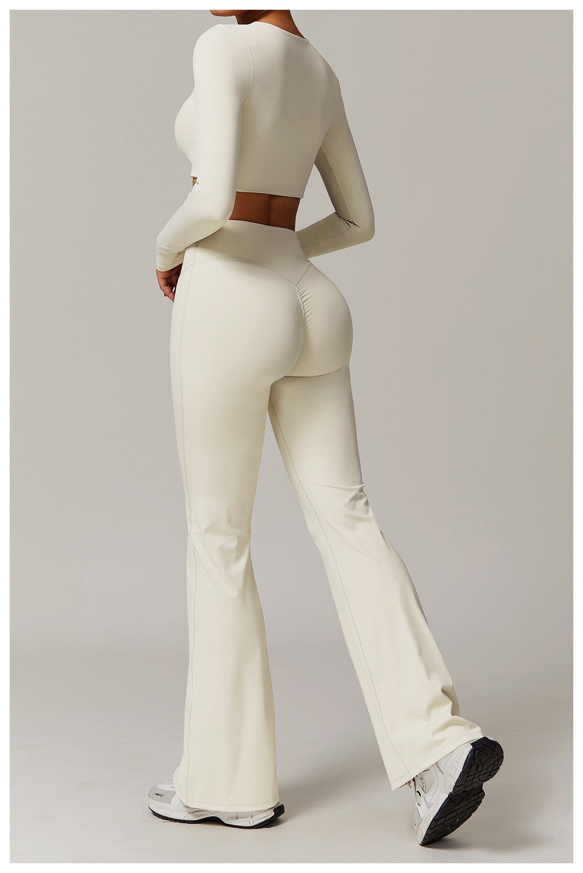 High Waist Wide Leg Pants Leggings Women Tights Fitness Bell-bottoms Yoga Elastic Leggings Push Up Gym Workout Flared Pants