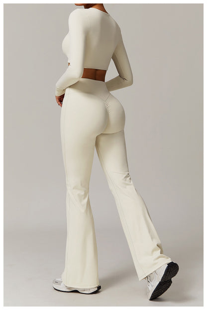 High Waist Wide Leg Pants Leggings Women Tights Fitness Bell-bottoms Yoga Elastic Leggings Push Up Gym Workout Flared Pants