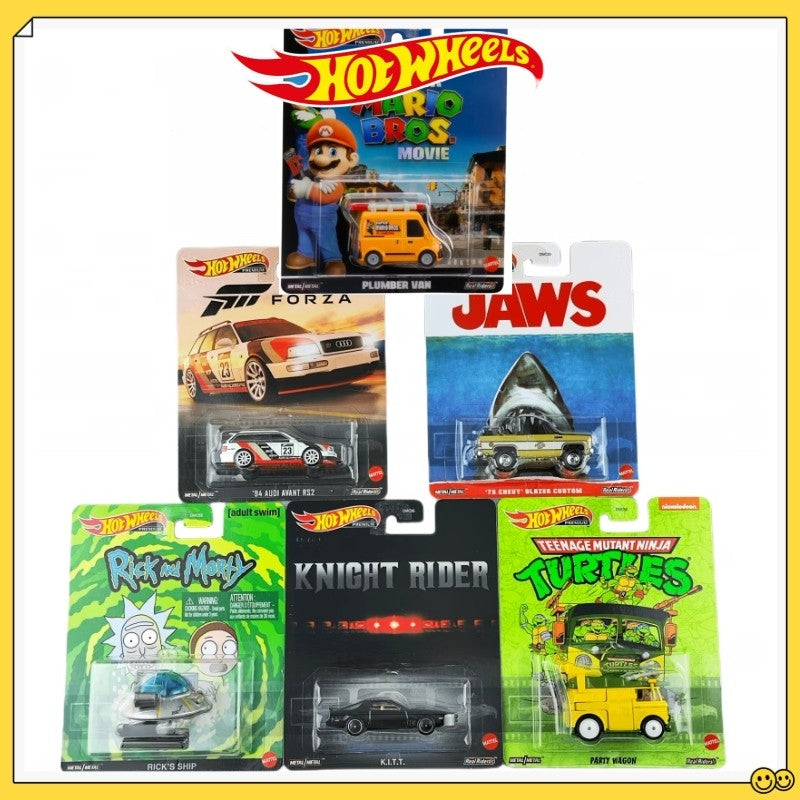 Original In Stock Hot Wheels Entertainment Culture Pop Series Die-Cast Car Model Metal Base Rubber Tires Collectible Toy Car