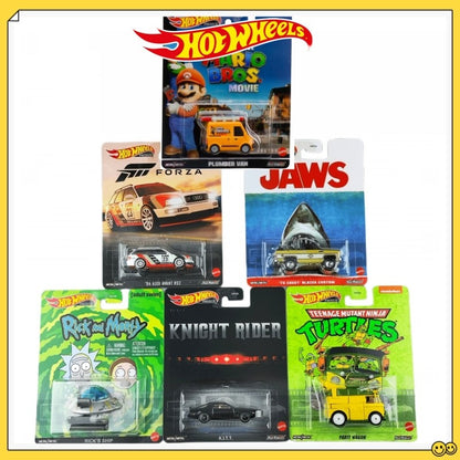 Original In Stock Hot Wheels Entertainment Culture Pop Series Die-Cast Car Model Metal Base Rubber Tires Collectible Toy Car