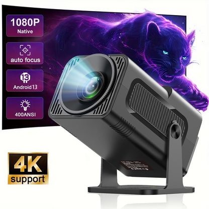 Projetor Android 13 HY320MINI 8K Nativo 720P/1080P 390ANSI Dual Wifi6 BT5.2 1920*720P Projetor portátil de cinema atualizado HY30
