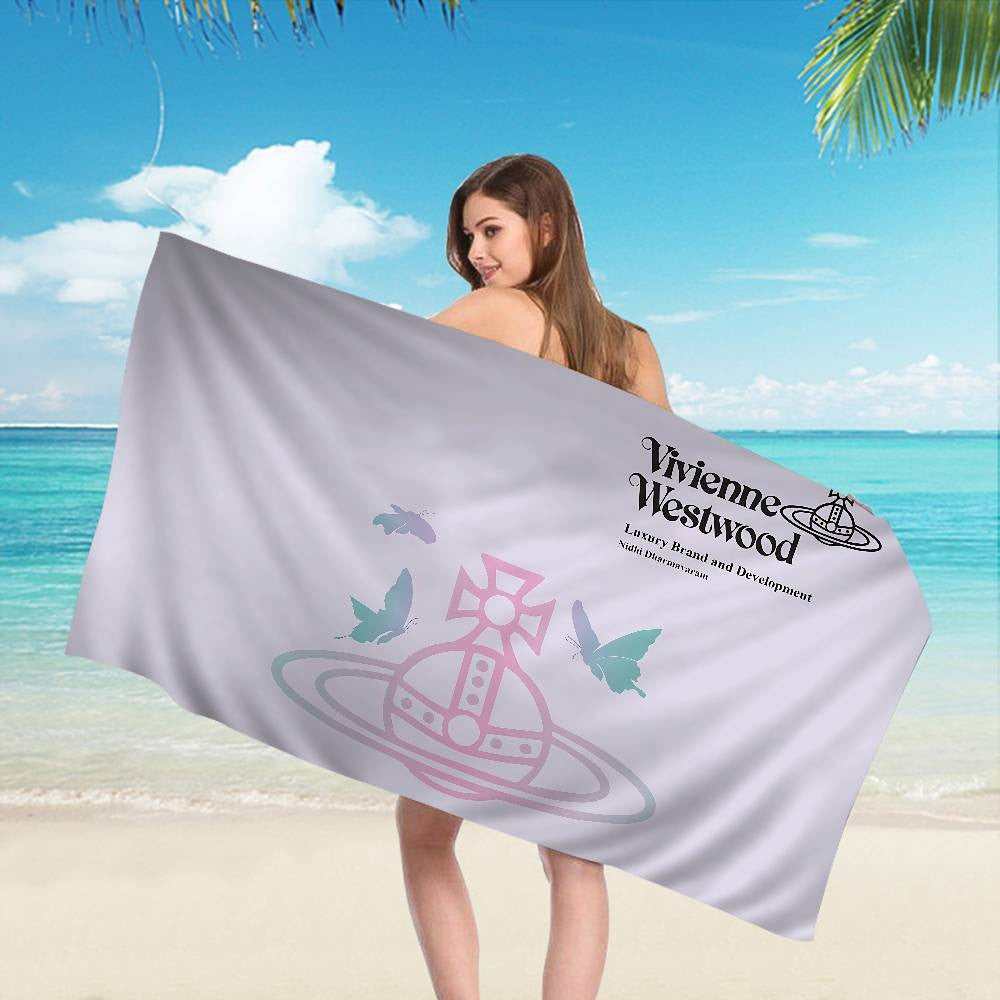 V-VivienneS-S Westwood Fashion Microfiber Beach Towel Absorbent Quick dry Soft Yoga Swimming Resort Mountain Climbing Towel