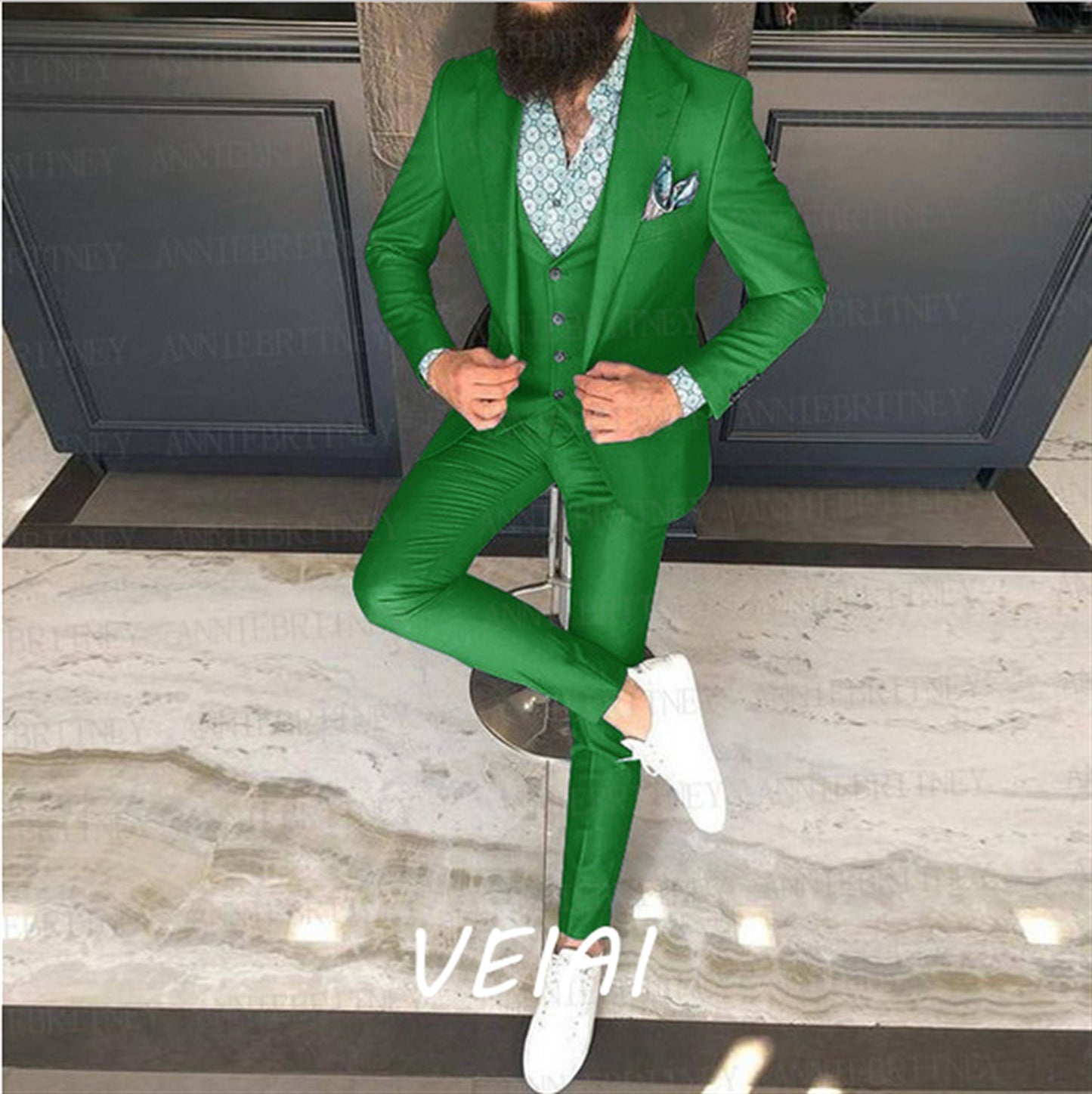 CustomizedMen Slim Fit Suits 3 Pieces Tailored Oversize Men Blazer Dress Groom Wedding Man Suit 2022 Fashion Tuxedo Jacket Vest