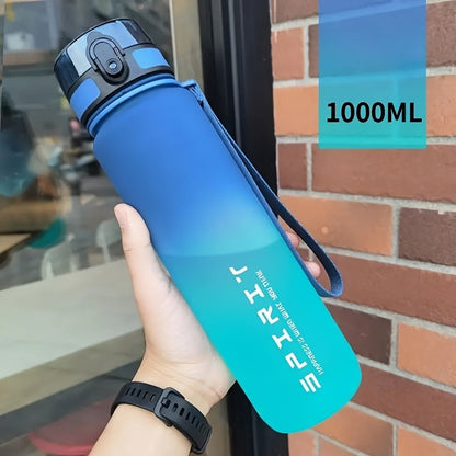 1L Large Capacity Sports Water Bottle Motivational Leak Proof Portable Reusable Plastic Cups Outdoor Travel Gym Jugs